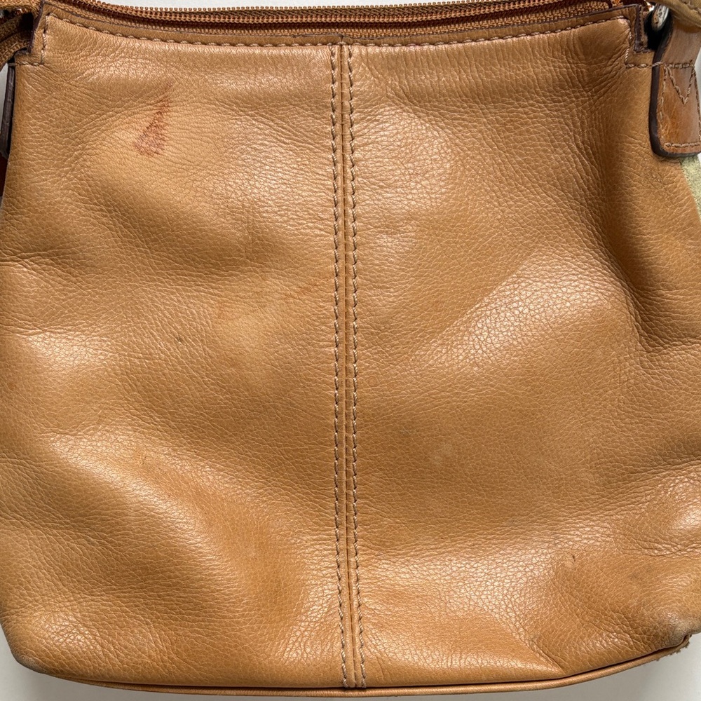 Vintage Fossil Crossbody Multicolor Patchwork Lea… - image 5